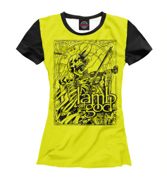 Женская Футболка Lamb of God (yellow)