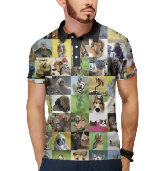 Мужское Рубашка поло Все животные