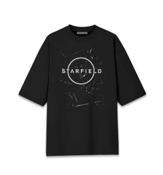 Женская Хлопковая футболка оверсайз Starfield - Grunge