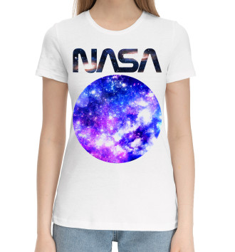 Женская Хлопковая футболка NASA