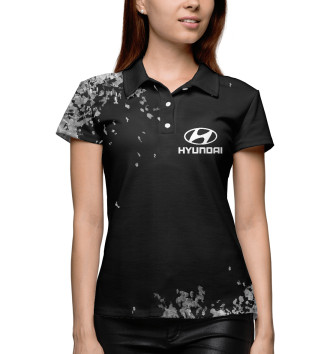 Женское Рубашка поло Hyundai +брызги красок