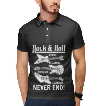 Мужское Рубашка поло Rock'n'roll