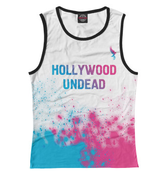 Майка для девочек Hollywood Undead Neon Gradient (брызги)